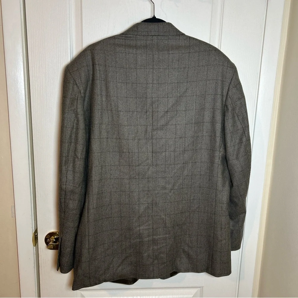 OSCAR DE LARENTA 48 Regular Men’s Tweed Blazer/Jacket Gray